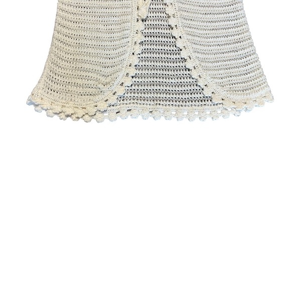 Christopher & Banks crochet hippie vest front tie daisy detail size XL - Picture 2 of 10